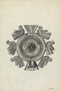 Cut Tin Candle Holder, c. 1936. Creator: Irene M. Burge.