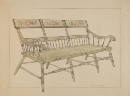 Settee, c. 1936. Creator: Rosa Burger.