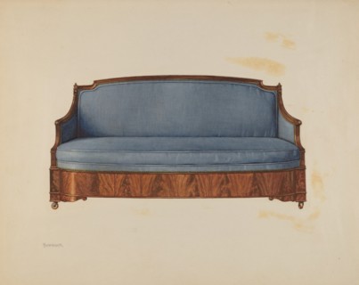 Sofa, c. 1937. Creator: Ernest Busenbark.