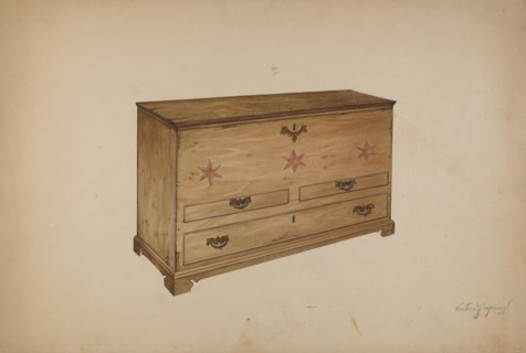 Chest with Drawers, c. 1939. Creator: Walter G. Capuozzo.
