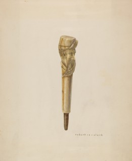 Cane Head or Handle, 1935/1942. Creator: Robert Clark.