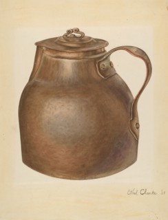 Copper Water Vessel, 1939. Creator: Ethel Clarke.