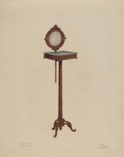 Shaving Stand, c. 1937. Creator: Hugh Clarke.