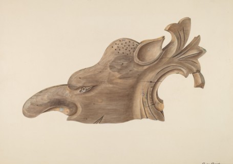 Animal Head, c. 1943. Creator: Clements Clayton.