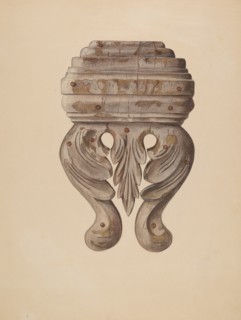 Wood Carving - Horizontal, c. 1939. Creator: Clements Clayton.