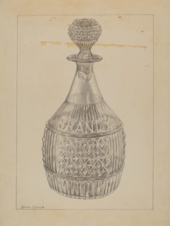 Decanter, c. 1937. Creator: John Dana.