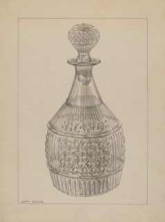 Decanter, c. 1937. Creator: John Dana.