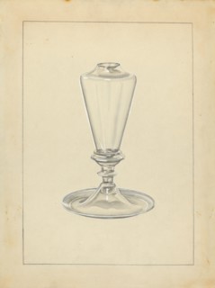 Sperm Oil Lamp, c. 1940. Creator: John Dana.