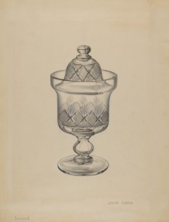 Sugar Bowl with Cover, c. 1936. Creator: John Dana.