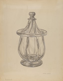 Sugar Bowl with Cover, c. 1936. Creator: John Dana.