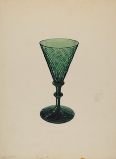 Sherry Wine Glass, c. 1937. Creator: John Dana.