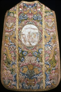 Chasuble with Medallion Depicting John the Baptist, Italy, 1575/1625. Creator: Unknown.
