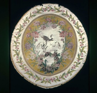 Circular Chair Seat, Lyon, c. 1780. Creator: Philippe de Lasalle.