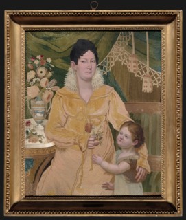 Portrait of the Princess di Ottaiano and her son Carlo, Naples, 1814. Creators: Princess Isabella Albertini de Medici di Ottaiano, Marquis Filippo Petrone.