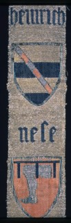 Portion of an Orphrey Band with Coat-of-Arms, Cologne, 15th century. Creator: Unknown.