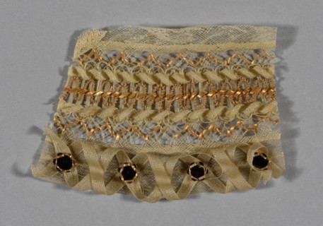 Fragment (Bonnet Trim), Europe, 1850. Creator: Unknown.