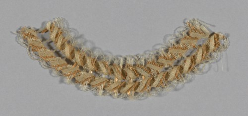 Fragment (Bonnet Trim), Europe, c. 1850. Creator: Unknown.