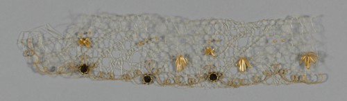 Fragment (Bonnet Trim), Europe, c. 1850. Creator: Unknown.