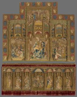 Retable depicting the Madonna and Child, the Nativity, and the Adoration of the Magi..., c. 1468. Creator: Unknown.