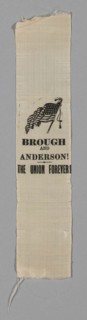 Campaign Ribbon, United States, 1863. Creator: Unknown.