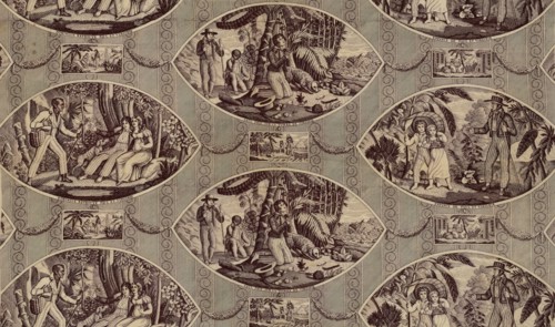 'Paul and Virginie', Furnishing Fabric, France, after 1818. Creator: Oberkampf Manufactory.
