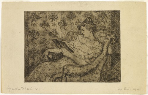 Seated Woman Reading, 1905. Creator: Georges Lemmen.