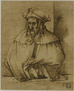 Half-Length Sketch of a Gentleman Wearing Hat and Cape, n.d. Creator: Bartolomeo Passarotti.