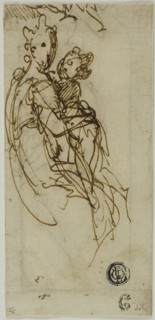 Seated Virgin and Child (recto); Seated Virgin and Child (verso), 1570/90. Creator: Bernardino India.