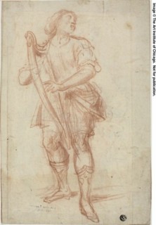 Study (recto); Draped, Seated Female Figure (verso), n.d. Creators: Bernardino Poccetti, Matteo Rosselli, Lodovico Carracci.