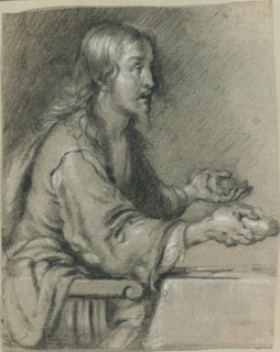 Christ at Emmaus Presenting the Bread, 1630/40. Creator: Bernardo Strozzi.