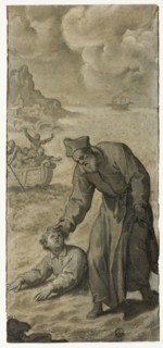 Study for Saint Philip Neri Rescuing a Drowning Youth, 1596/99. Creator: Cristofano Roncalli.