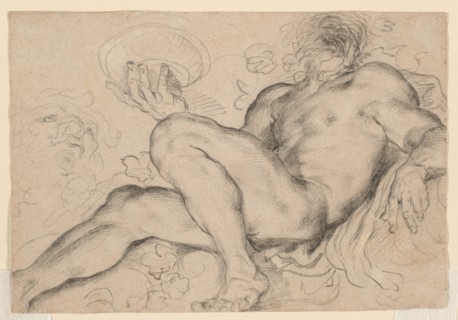 Study for Bacchus or Silenus, c.1664. Creator: Domenico Maria Canuti.