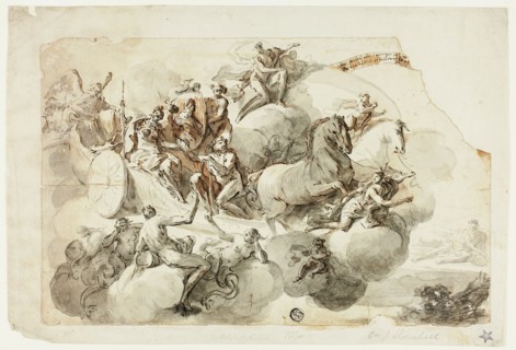 Apotheosis of a Hero, n.d. Creators: Domenico Mondo, Sir James Thornhill, Agostino Carracci.