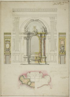 Design for an Altar in the Church of the Confraternity of Santissima Trinita, Turin, c.1734. Creator: Filippo Juvara.