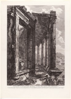 View of the Door and Peristyle of the Temple of Vesta, 1780. Creator: Francesco Piranesi.