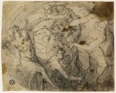 Study for Saint Michael Casting Out Lucifer, 1581/83. Creator: Francesco Vanni.