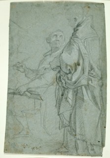 Two Ecclesiastics: Study for the Disputation on the Holy Sacrament, 1606/10. Creator: Francesco Vanni.