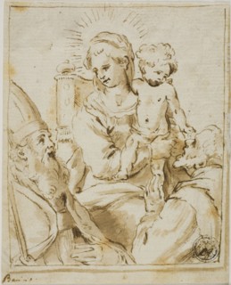 Madonna and Child with Two Male Saints, n.d. Creator: Giacomo Bambini.