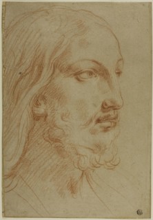 Head of Christ, c.1655. Creator: Giovanni Andrea Sirani.