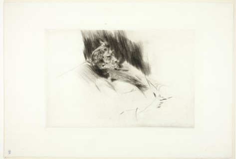 Whistler Asleep, 1897. Creator: Giovanni Boldini.