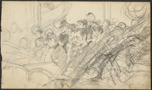 Audience at a Parisian Theatre I, c.1885. Creator: Giovanni Boldini.