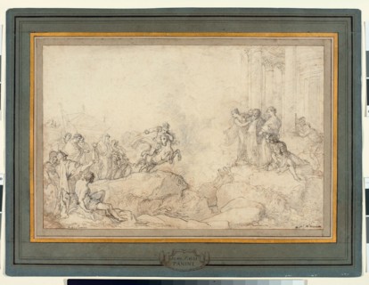 Marcus Curtius Leaping into the Chasm, c.1718. Creator: Giovanni Paolo Panini.