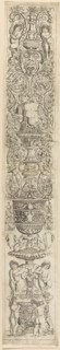 Four Children with a Cat and a Dog, plate nine from Twelve Ornament Panels, c.1505-15. Creator: Giovan Pietro Birago.