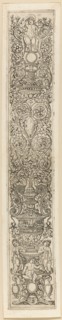 Three Children Blowing Horns, plate eight of Twelve Ornament Panels, c.1505-15. Creator: Giovan Pietro Birago.