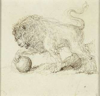 Lion with Ball, n.d. Creator: Giuseppe Bernardino Bison.