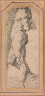 Study of a Standing Male Nude, 1595/96. Creator: Giuseppe Cesari.