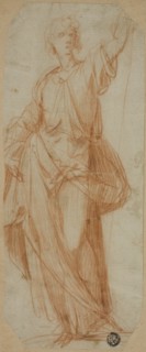 Standing Draped Figure, 1589/90. Creator: Giuseppe Cesari.