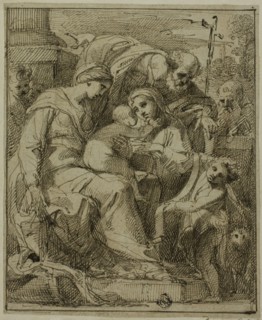 Holy Family with Female Saint and Infant Saint John the Baptist, n.d. Creator: Giuseppe Santi.