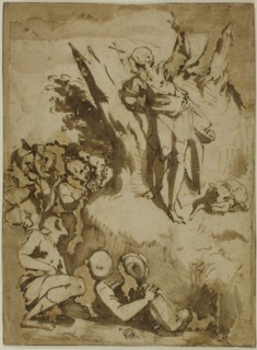 Saint John the Baptist Preaching, c.1584. Creator: Luca Cambiaso.
