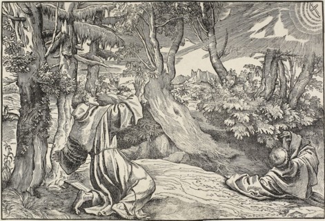 Saint Francis Receiving the Stigmata, 1535/45. Creator: Nicolo Boldrini.